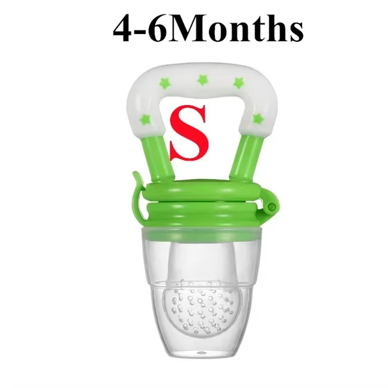 Baby Fruit Feeder, Frozen Teething Toys, Baby Fruit Pacifier, Feeder Silicone Pouches, Baby Eating Essentials for Toddlers Kids