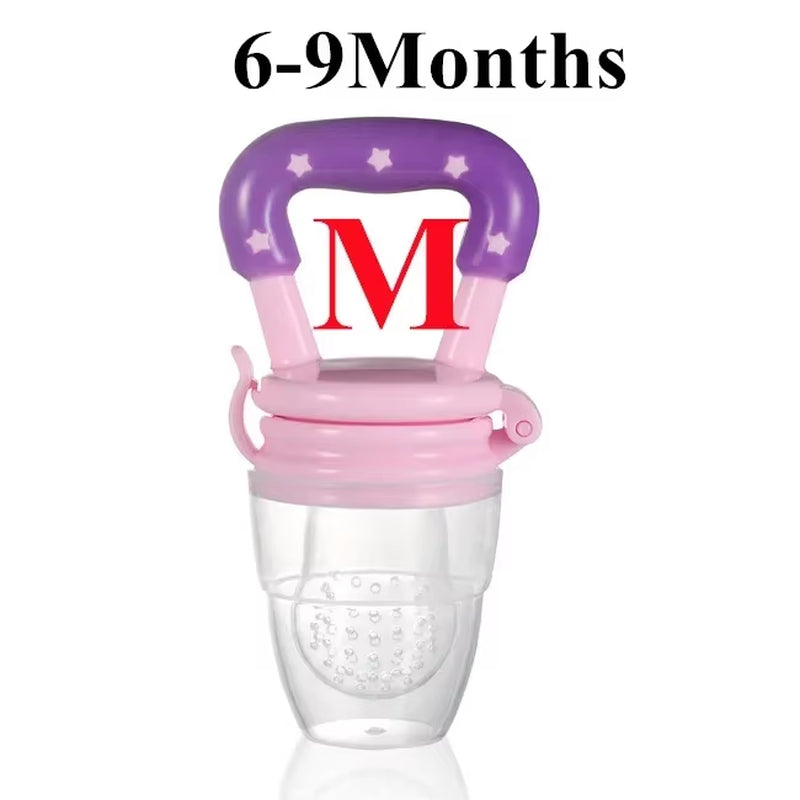 Baby Fruit Feeder, Frozen Teething Toys, Baby Fruit Pacifier, Feeder Silicone Pouches, Baby Eating Essentials for Toddlers Kids