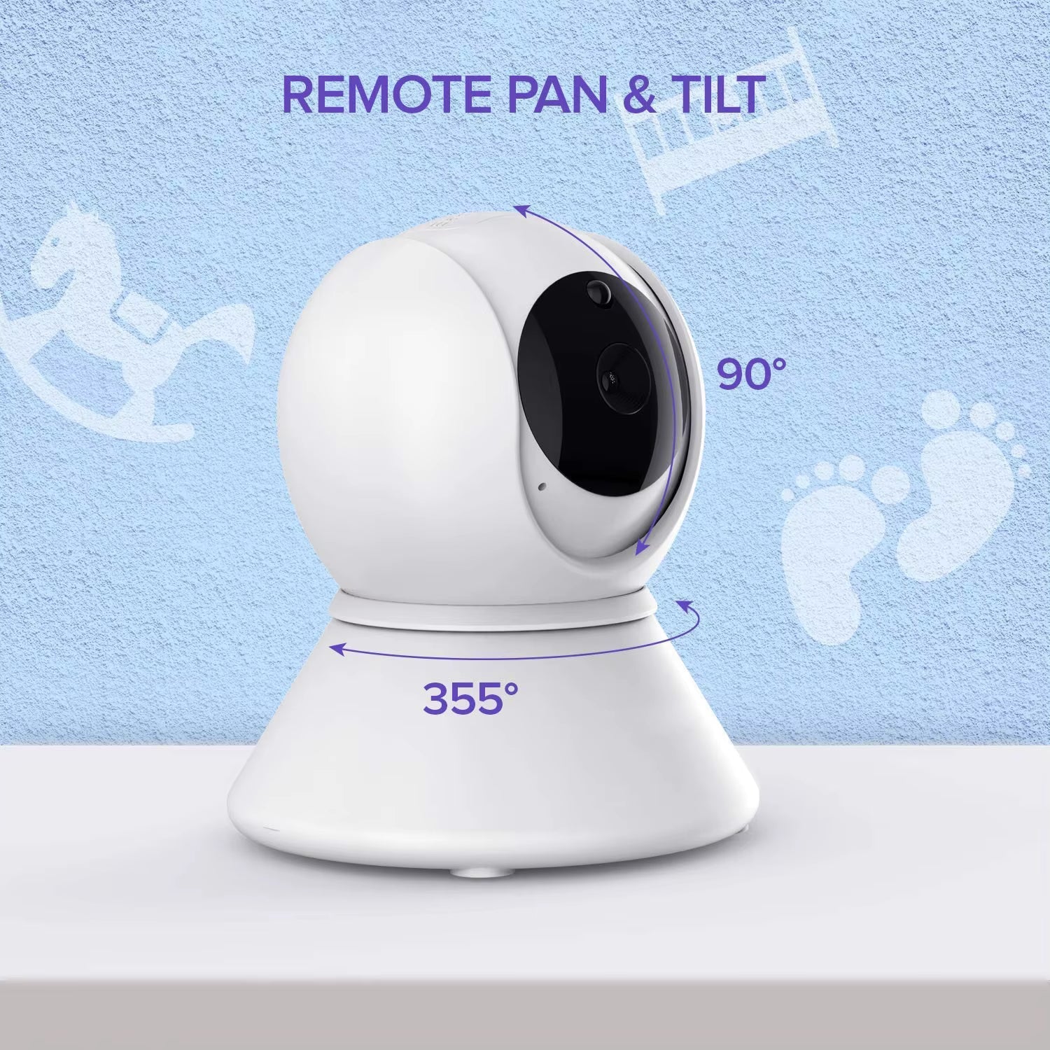 3.5 Inch Video Baby Monitor Infrared Night Vision Wireless Video Baby Monitor with Remote Camera Pan-Tilt-Zoom