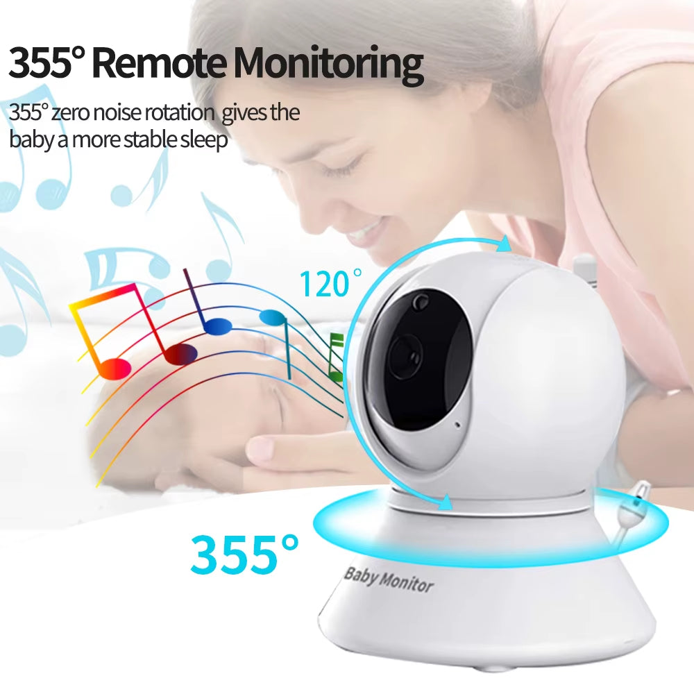 3.5 Inch Video Baby Monitor Infrared Night Vision Wireless Video Baby Monitor with Remote Camera Pan-Tilt-Zoom