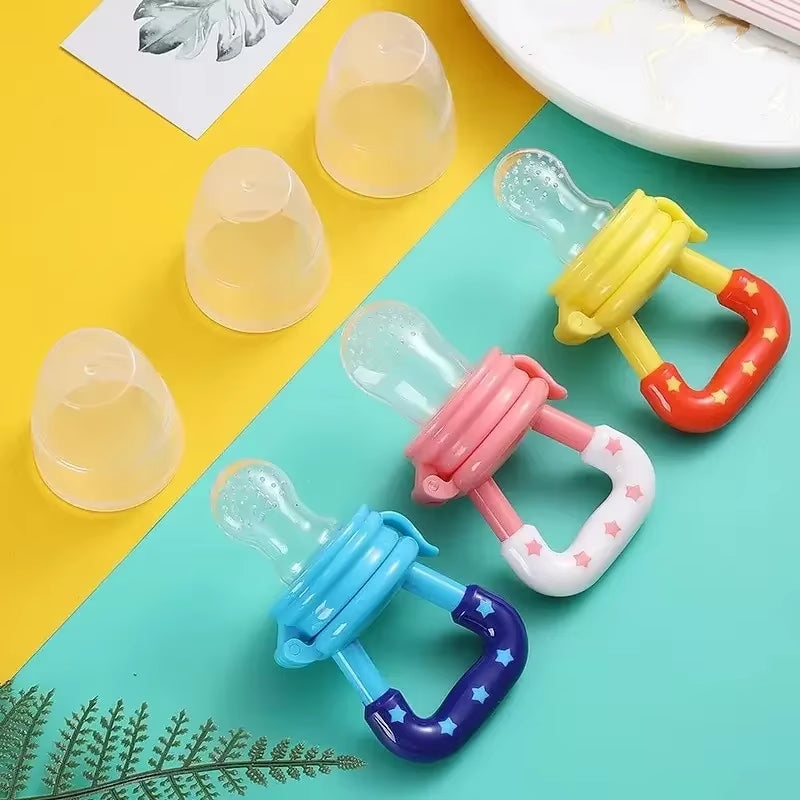 Baby Fruit Feeder, Frozen Teething Toys, Baby Fruit Pacifier, Feeder Silicone Pouches, Baby Eating Essentials for Toddlers Kids