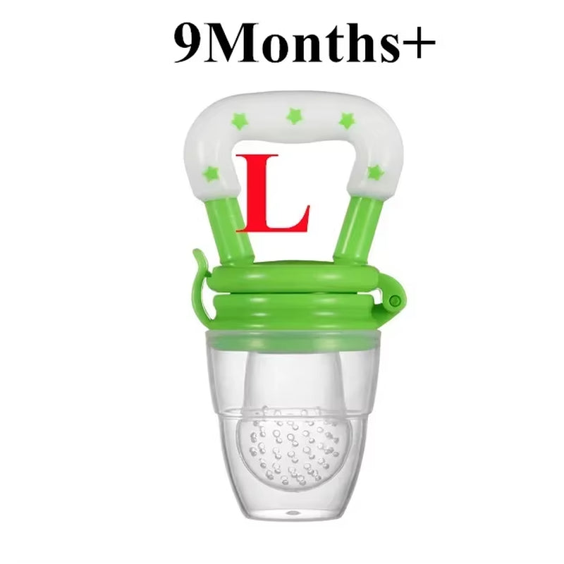 Baby Fruit Feeder, Frozen Teething Toys, Baby Fruit Pacifier, Feeder Silicone Pouches, Baby Eating Essentials for Toddlers Kids